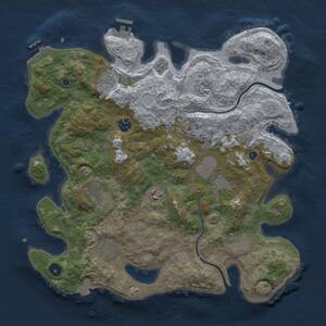 Thumbnail Rust Map: Procedural Map, Size: 3850, Seed: 64175249, 15 Monuments