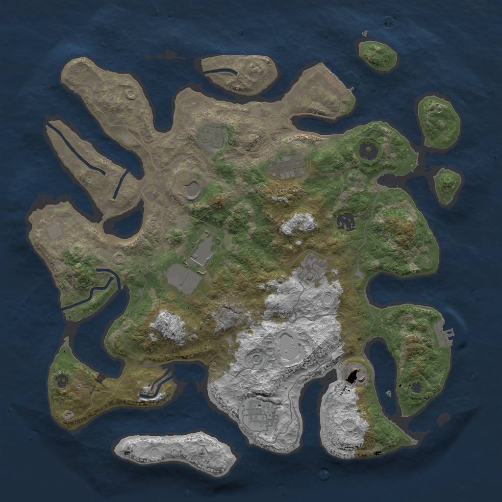 Rust Map: Procedural Map, Size: 4000, Seed: 815196, 16 Monuments