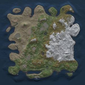 Thumbnail Rust Map: Procedural Map, Size: 4000, Seed: 9876513, 20 Monuments