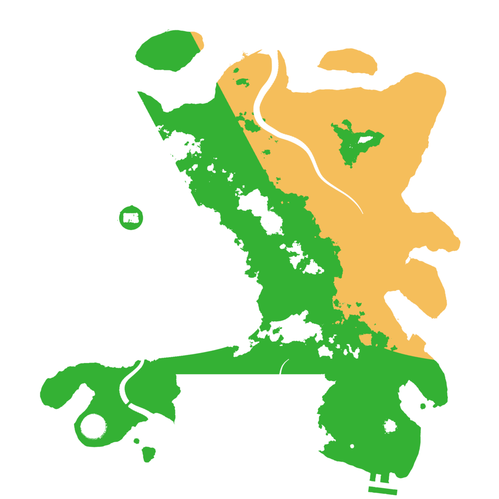 Biome Rust Map: Procedural Map, Size: 3500, Seed: 4445