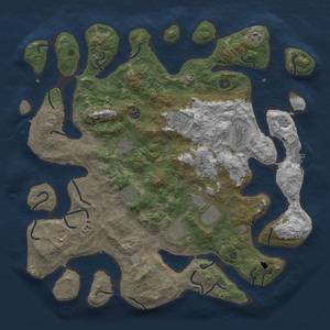 Thumbnail Rust Map: Procedural Map, Size: 4500, Seed: 40, 18 Monuments