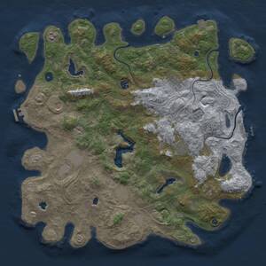Thumbnail Rust Map: Procedural Map, Size: 4500, Seed: 40, 15 Monuments