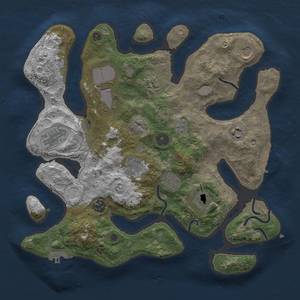 Thumbnail Rust Map: Procedural Map, Size: 3500, Seed: 981956551, 18 Monuments