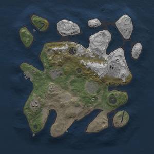 Thumbnail Rust Map: Procedural Map, Size: 3000, Seed: 777, 13 Monuments