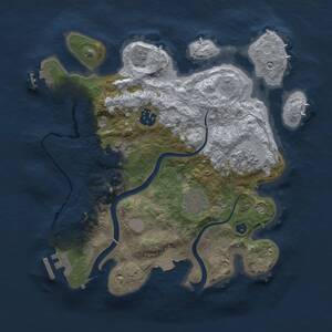 Thumbnail Rust Map: Procedural Map, Size: 3000, Seed: 777, 11 Monuments