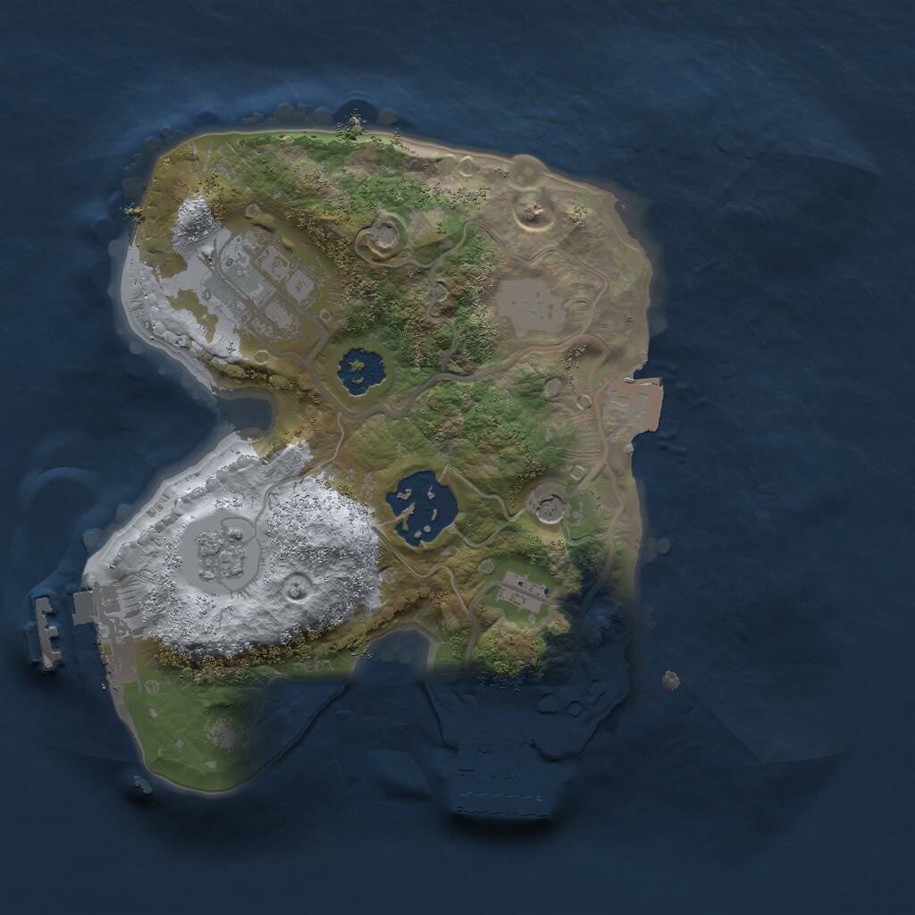 Rust Map: Procedural Map, Size: 2000, Seed: 65535, 7 Monuments