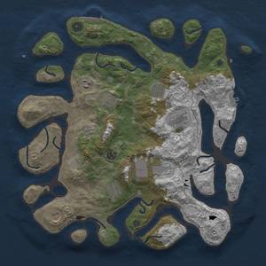 Thumbnail Rust Map: Procedural Map, Size: 4000, Seed: 16620, 17 Monuments