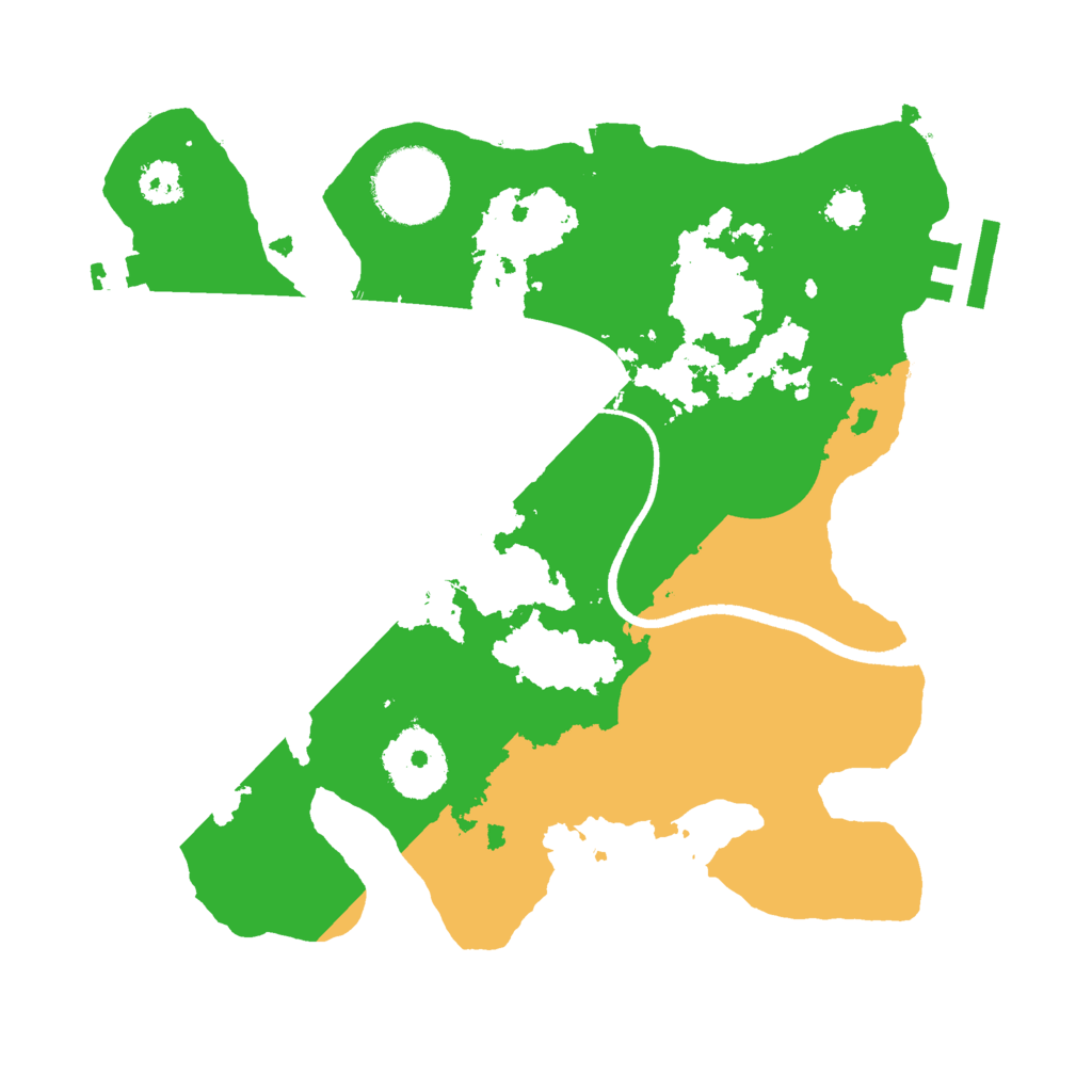 Biome Rust Map: Procedural Map, Size: 2500, Seed: 1210979593