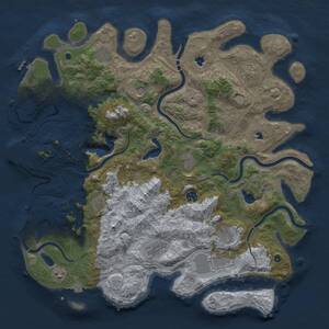 Thumbnail Rust Map: Procedural Map, Size: 4500, Seed: 137, 17 Monuments