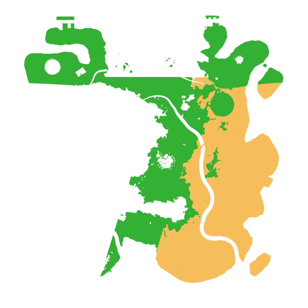 Biome Rust Map: Procedural Map, Size: 3500, Seed: 572814
