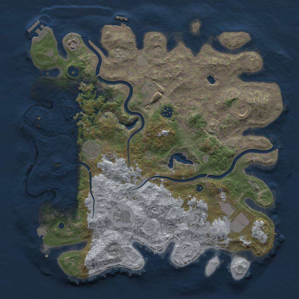 Rust Map: Procedural Map, Size: 4000, Seed: 18031991, 15 Monuments