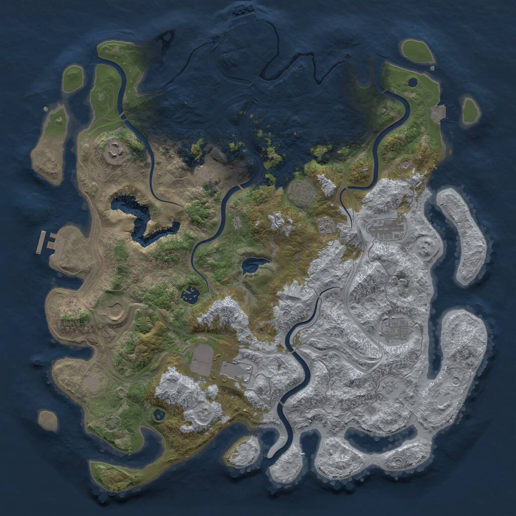 Rust Map: Procedural Map, Size: 4400, Seed: 9021, 15 Monuments
