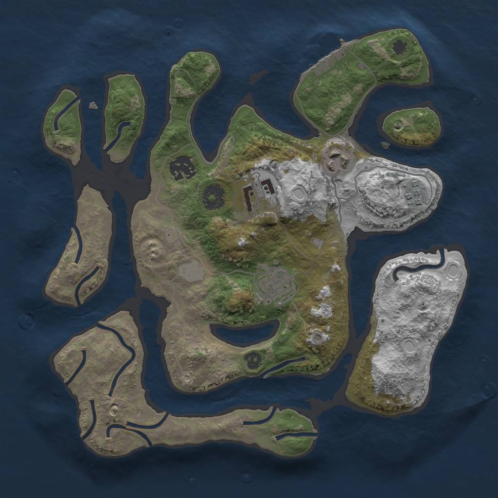 Rust Map: Procedural Map, Size: 3000, Seed: 88426431, 11 Monuments