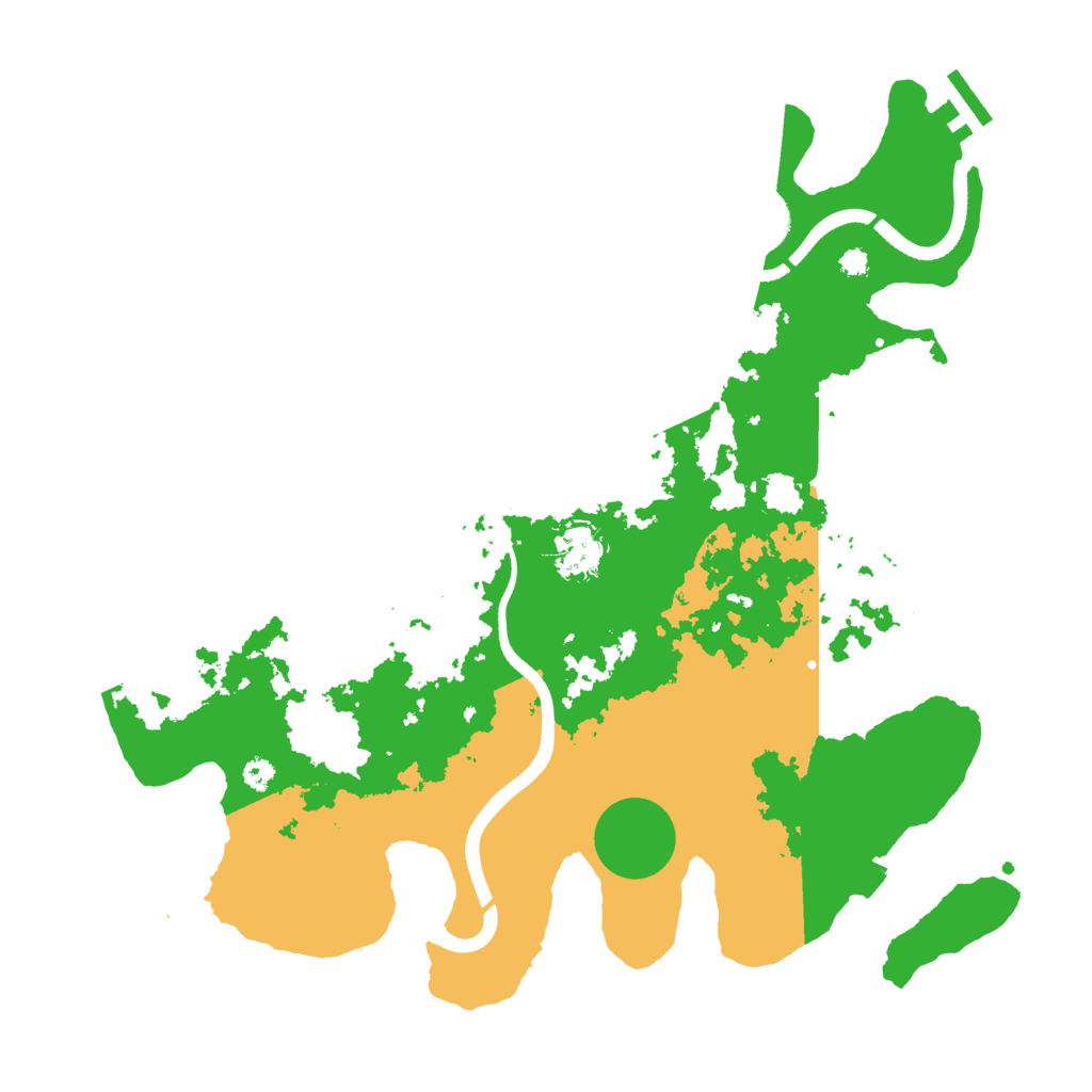 Biome Rust Map: Procedural Map, Size: 3550, Seed: 98469