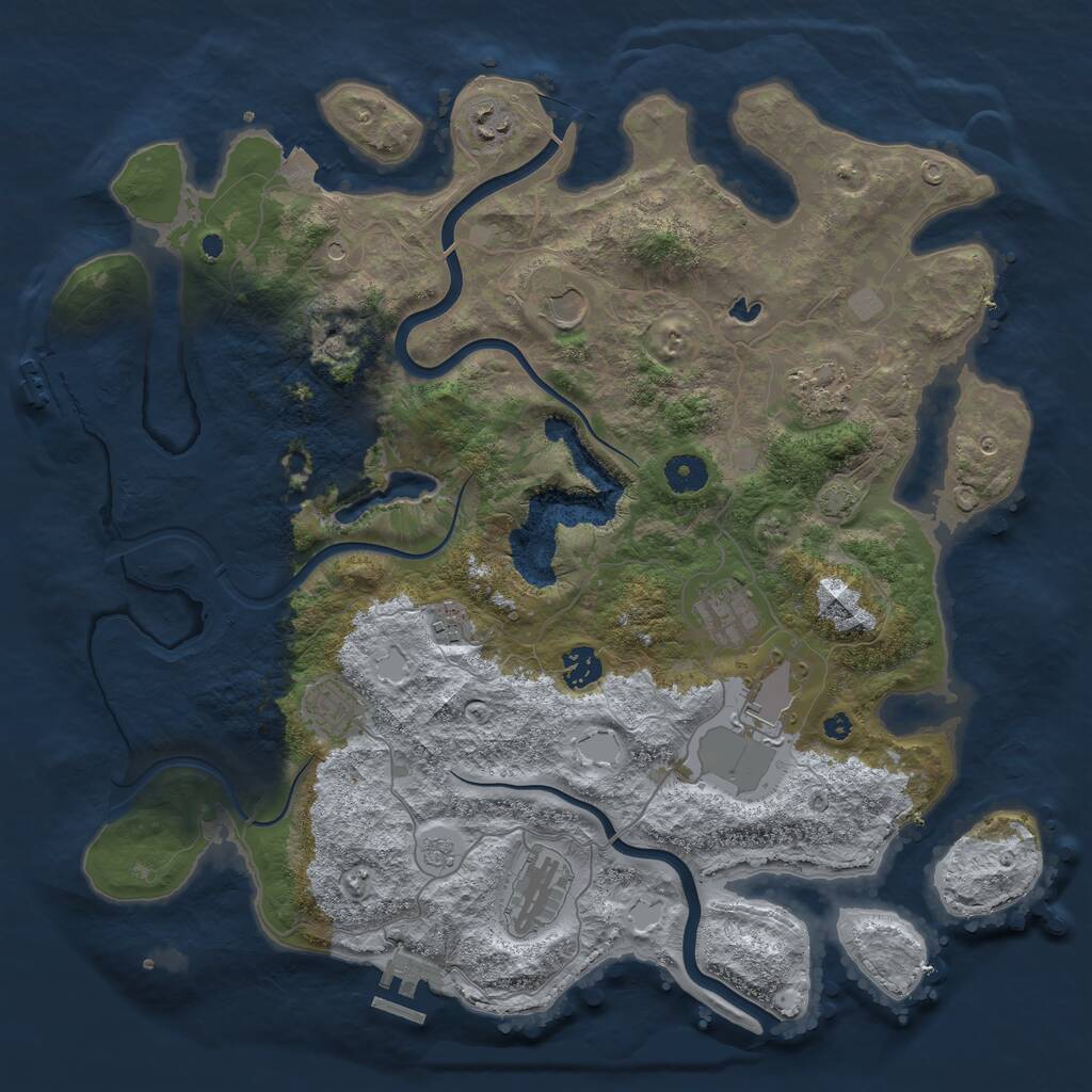 Rust Map: Procedural Map, Size: 4000, Seed: 2022012099, 15 Monuments