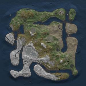 Thumbnail Rust Map: Procedural Map, Size: 3500, Seed: 1563, 16 Monuments