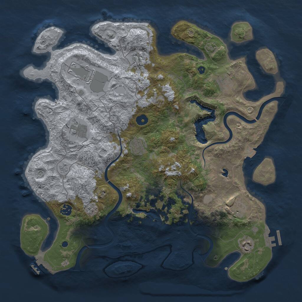 Rust Map: Procedural Map, Size: 4000, Seed: 796477, 15 Monuments