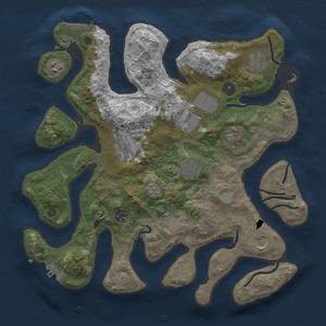 Thumbnail Rust Map: Procedural Map, Size: 3700, Seed: 1005420924, 18 Monuments