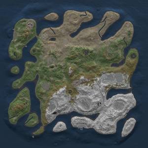 Thumbnail Rust Map: Procedural Map, Size: 4000, Seed: 1215455872, 19 Monuments