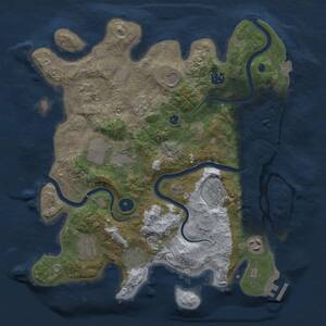 Thumbnail Rust Map: Procedural Map, Size: 3500, Seed: 248687238, 14 Monuments