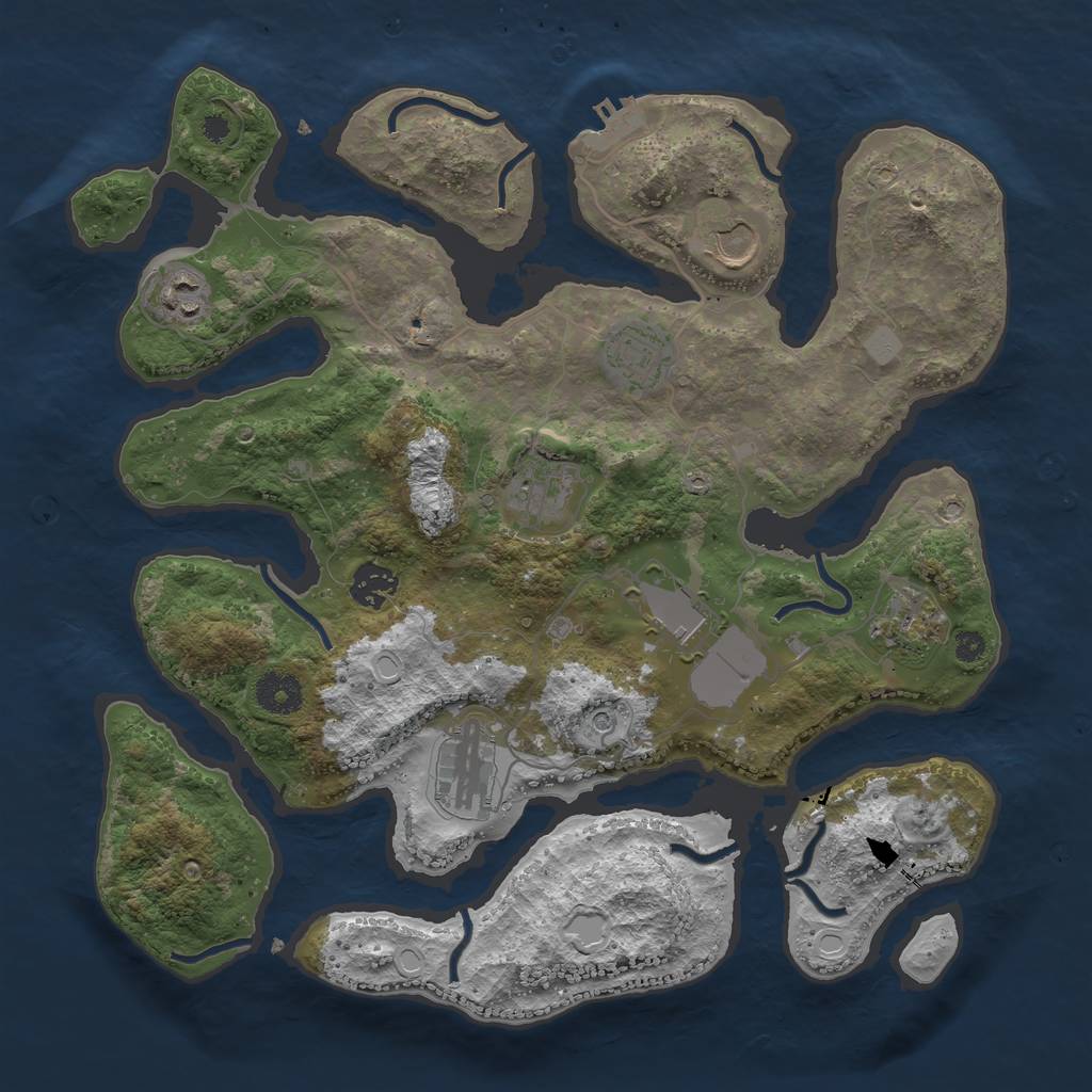 Rust Map: Procedural Map, Size: 3600, Seed: 2021060307, 15 Monuments