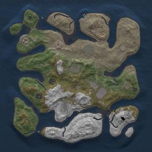 Thumbnail Rust Map: Procedural Map, Size: 3600, Seed: 2021060307, 15 Monuments