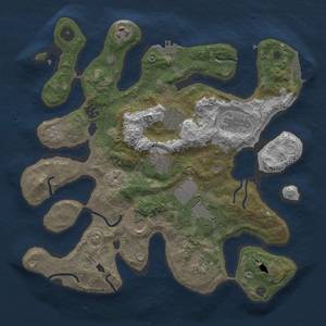 Thumbnail Rust Map: Procedural Map, Size: 3500, Seed: 206326980, 17 Monuments