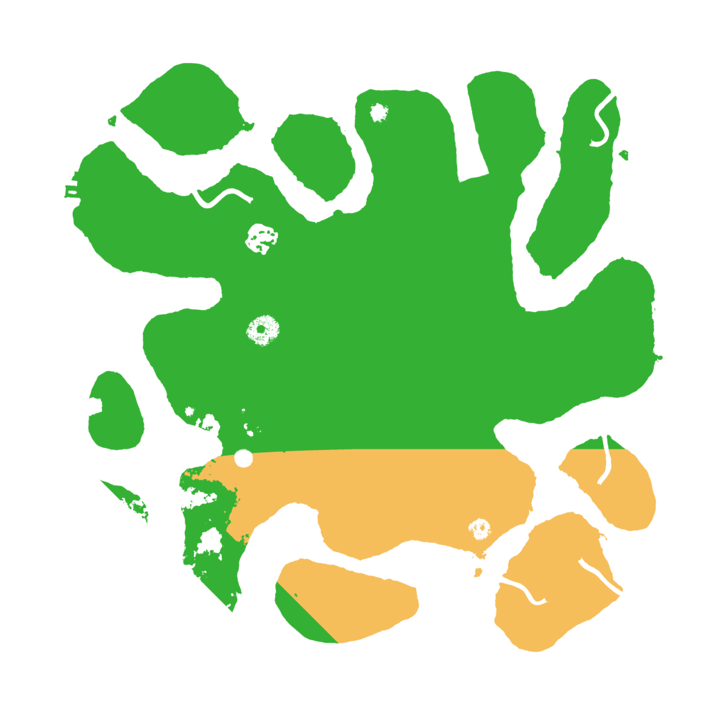 Biome Rust Map: Procedural Map, Size: 3500, Seed: 486744