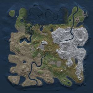 Thumbnail Rust Map: Procedural Map, Size: 4000, Seed: 1546, 16 Monuments