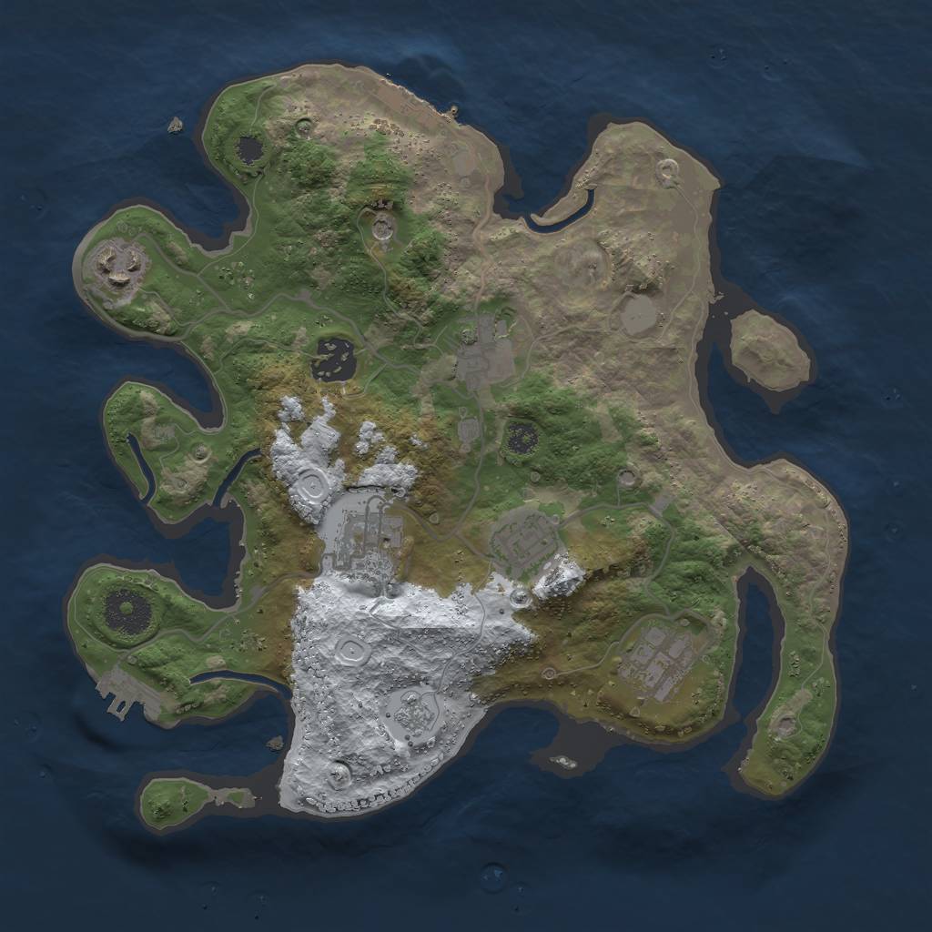 Rust Map: Procedural Map, Size: 3000, Seed: 116053444, 15 Monuments