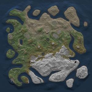 Thumbnail Rust Map: Procedural Map, Size: 4500, Seed: 77, 18 Monuments