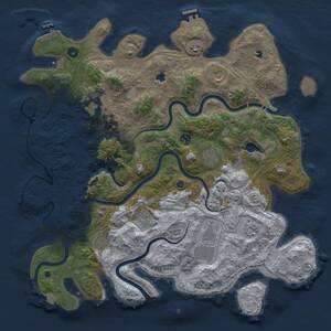 Thumbnail Rust Map: Procedural Map, Size: 4500, Seed: 77, 16 Monuments