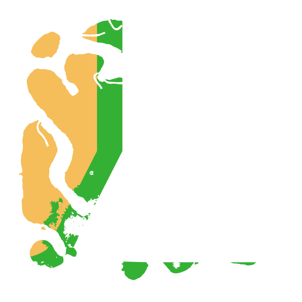 Biome Rust Map: Procedural Map, Size: 3700, Seed: 1117