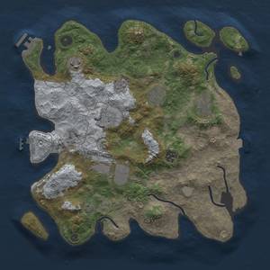 Thumbnail Rust Map: Procedural Map, Size: 3500, Seed: 20698480, 15 Monuments