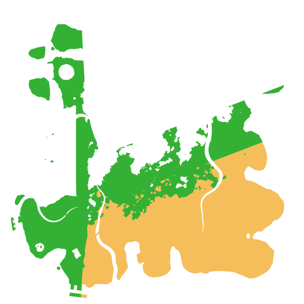 Biome Rust Map: Procedural Map, Size: 3500, Seed: 851185810