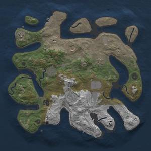 Thumbnail Rust Map: Procedural Map, Size: 3600, Seed: 23535, 16 Monuments