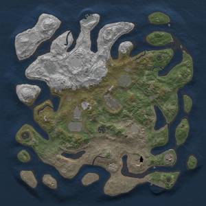 Thumbnail Rust Map: Procedural Map, Size: 4000, Seed: 12333, 16 Monuments