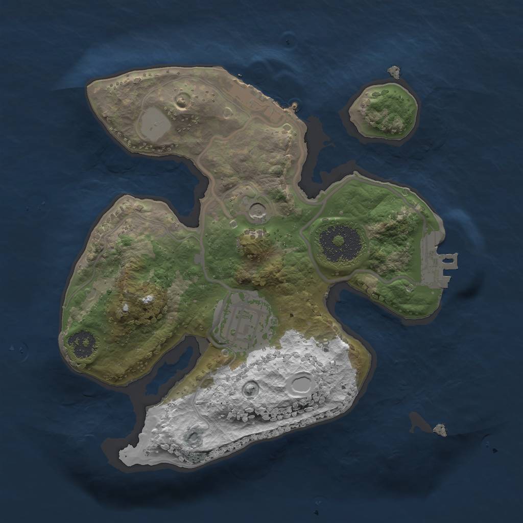 Rust Map: Procedural Map, Size: 2000, Seed: 1517598093, 9 Monuments