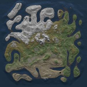 Thumbnail Rust Map: Procedural Map, Size: 5000, Seed: 151316158, 19 Monuments