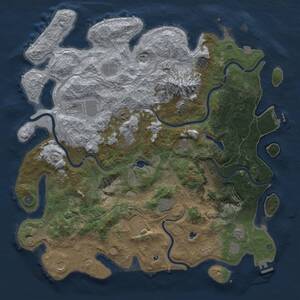 Thumbnail Rust Map: Procedural Map, Size: 5000, Seed: 151316158, 19 Monuments