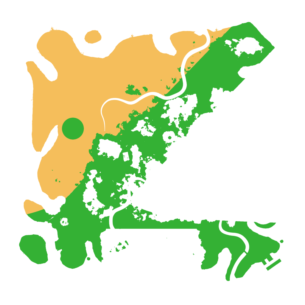 Biome Rust Map: Procedural Map, Size: 3700, Seed: 5206622