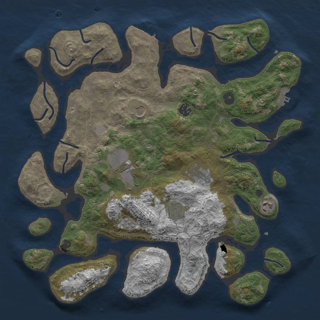 Rust Map: Procedural Map, Size: 4000, Seed: 781830204, 15 Monuments