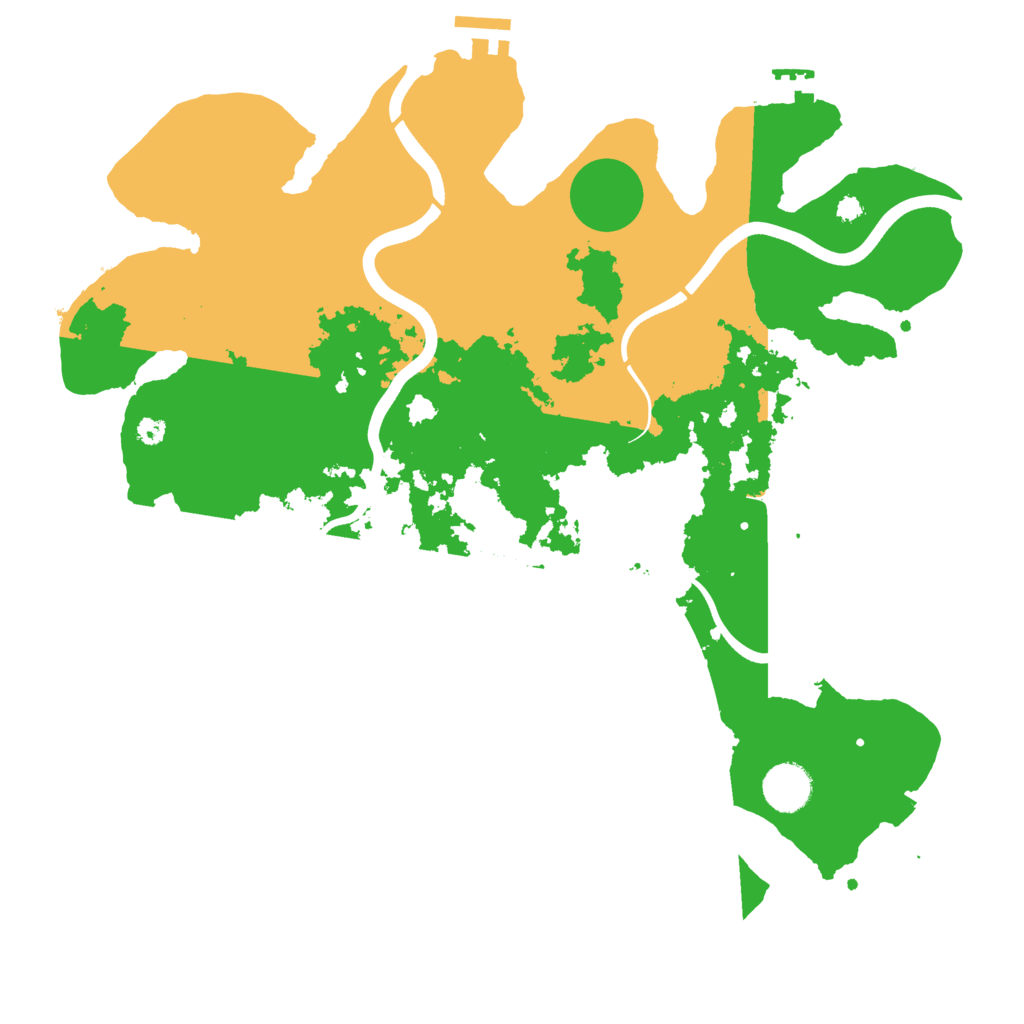 Biome Rust Map: Procedural Map, Size: 3700, Seed: 3169554