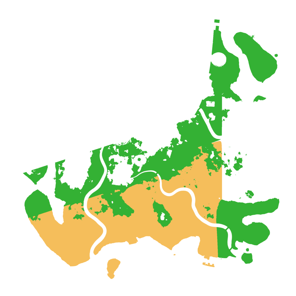 Biome Rust Map: Procedural Map, Size: 3700, Seed: 6107164
