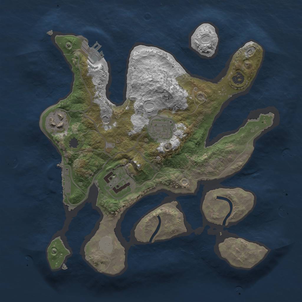 Rust Map: Procedural Map, Size: 2600, Seed: 14578, 11 Monuments