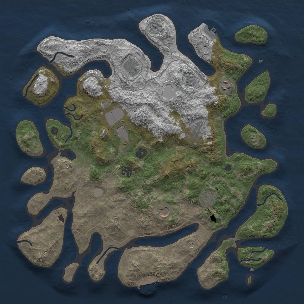 Rust Map: Procedural Map, Size: 4250, Seed: 289, 16 Monuments