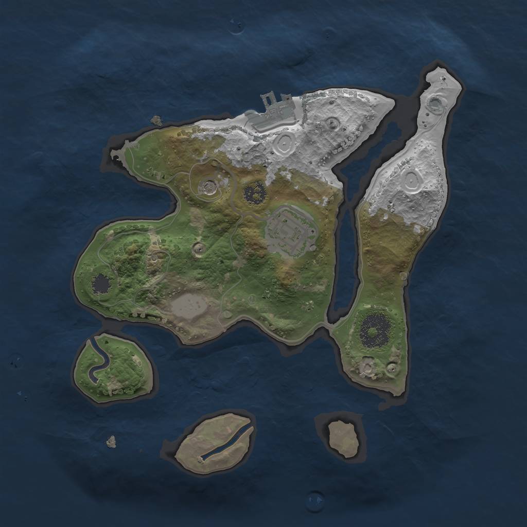 Rust Map: Procedural Map, Size: 2375, Seed: 1537777, 8 Monuments