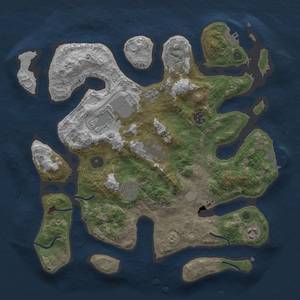 Thumbnail Rust Map: Procedural Map, Size: 3600, Seed: 837892434, 14 Monuments