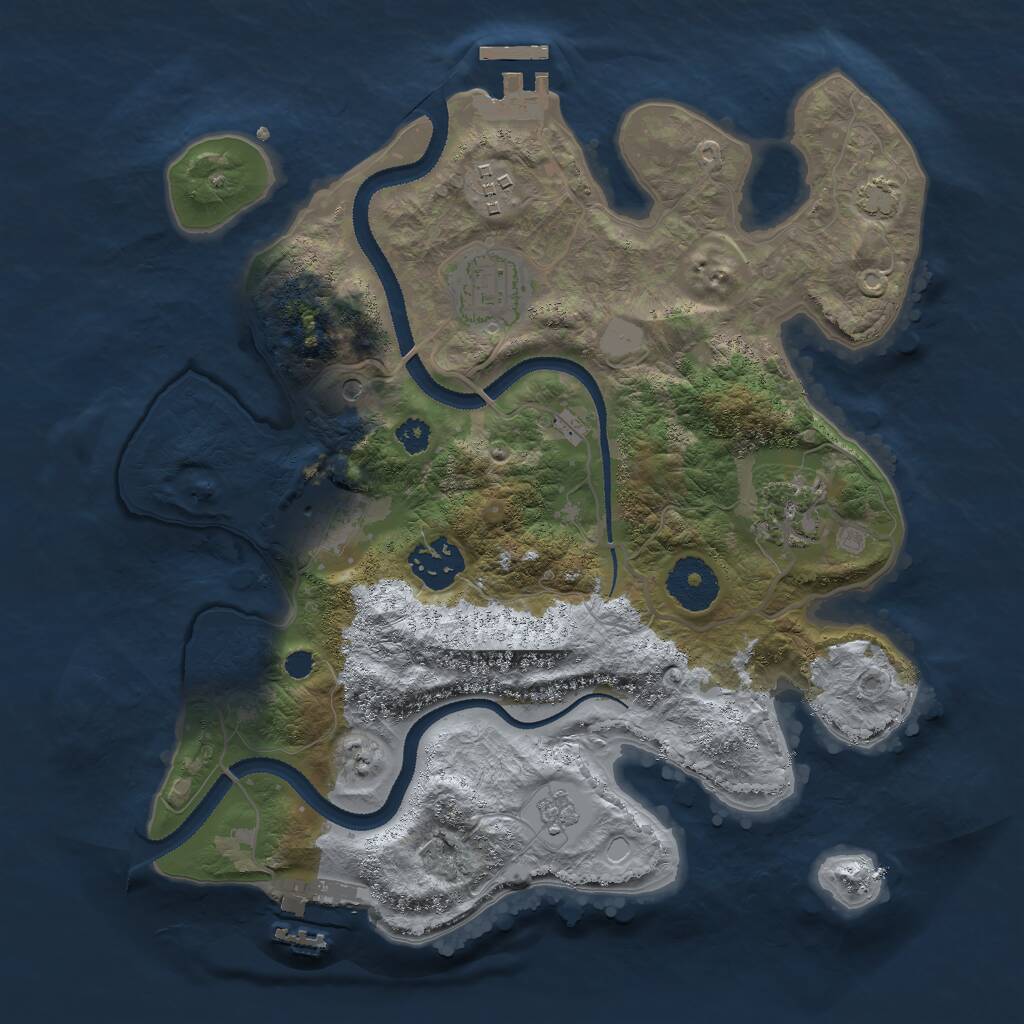 Rust Map: Procedural Map, Size: 3000, Seed: 12311163, 11 Monuments