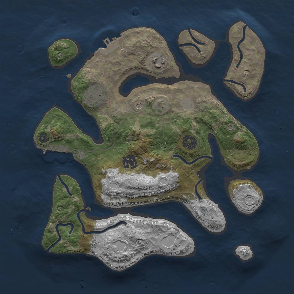 Rust Map: Procedural Map, Size: 3000, Seed: 12311163, 11 Monuments